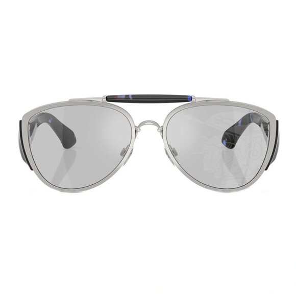 NWT BURBERRY SUNGLASSES UNISEX SILVER/HAVANA - Picture 1 of 3